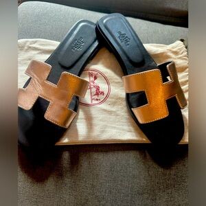 Hermes Oran brand news size 37 flat sandal